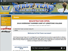 Tablet Screenshot of firstteamlacrosse.com